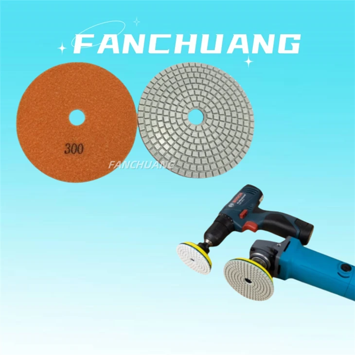 4 Inch 100mm Wet Resin Bond Flexible Marble Floor Grinding Wheel Polishing Granite Pads